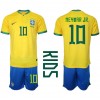 Baby Fußballbekleidung Brasilien Neymar Jr #10 Heimtrikot WM 2022 Kurzarm (+ kurze hosen)